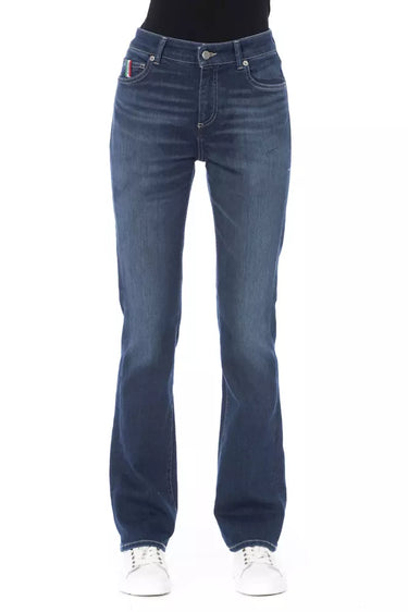 Tricolor Accent Designer Jeans